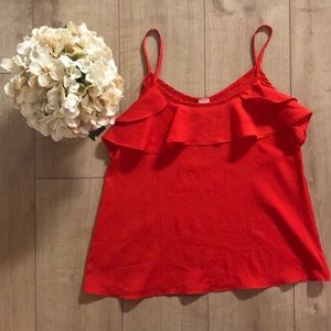 Ruffled Red Top